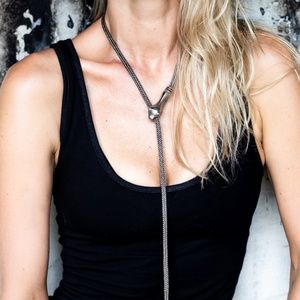 Jungle Tribe Ouroboros Necklace, Silver Plated